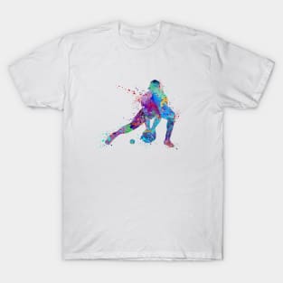 Girl Baseball Catcher Watercolor Sport T-Shirt